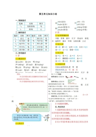 第五单元知识小结