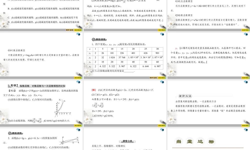 人教版高中数学必修第一册4.4 第3课时　不同函数增长的差异 （课件）.pptx