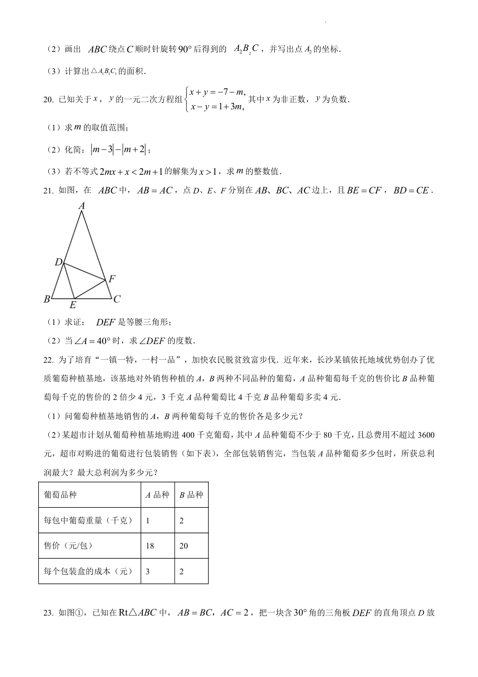 2023-2024学年八年级下学期数学期中复习题（一）（含解析）.pdf_第5页