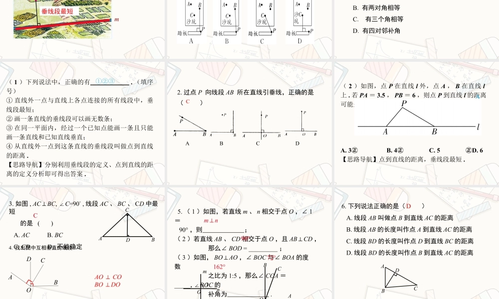 2023-2024学年度北师七下数学2.1 第2课时 垂线 [自动保存的]【课件】.ppt