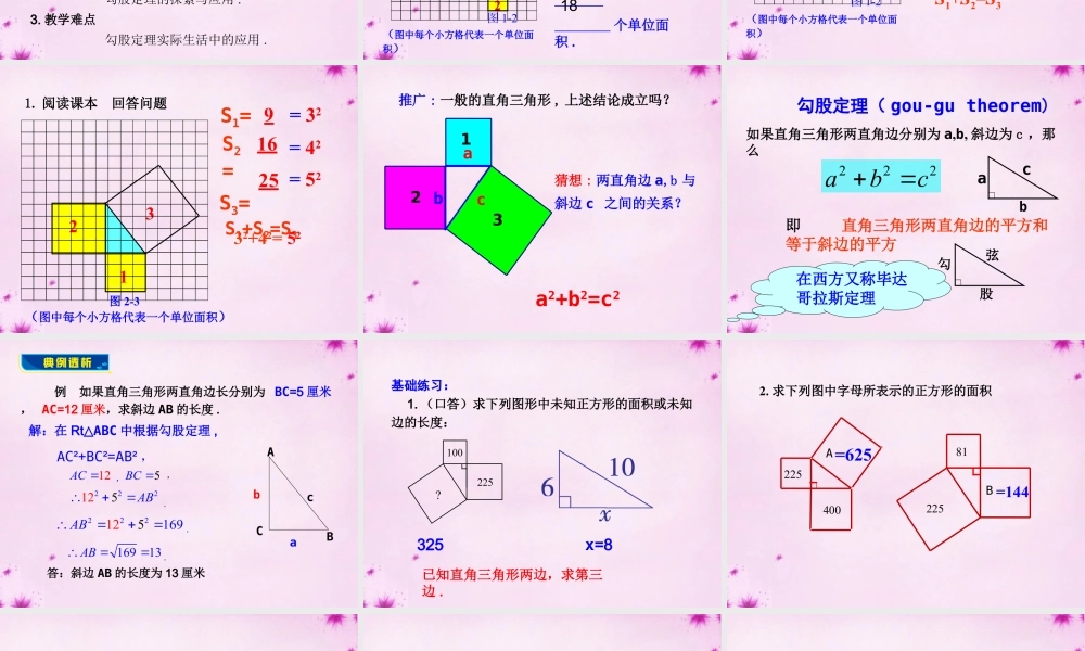 2023秋北师版八上数学1.1探索勾股定理 同步教学课件.ppt