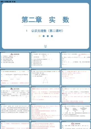 2024-2025学年度北师版八上数学2.1认识无理数（第二课时）【课外培优课件】.pptx