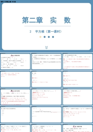 2024-2025学年度北师版八上数学2.2平方根（第一课时）【课外培优课件】.pptx