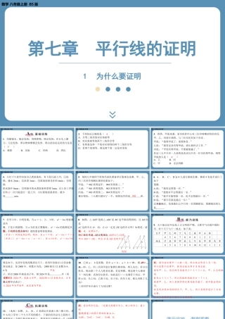 2024-2025学年度北师版八上数学7.1为什么要证明【课外培优课件】.pptx