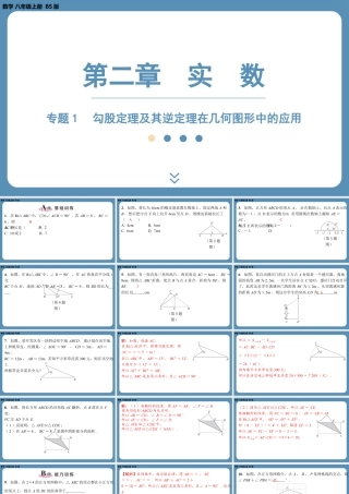 2024-2025学年度北师版八上数学-专题1-勾股定理及其逆定理在平面几何中的应用【课外培优课件】.pptx