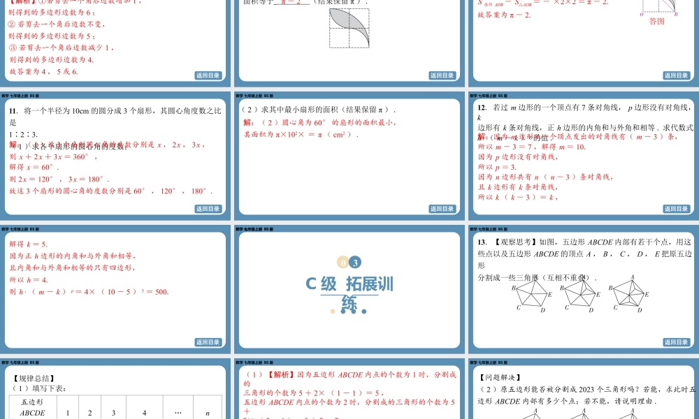 2024-2025学年度北师版七上数学4.3多边形和圆的初步认识【课外培优课件】.pptx