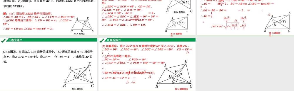 2024成都中考数学B卷专项强化训练02.B卷专练二课件.pptx