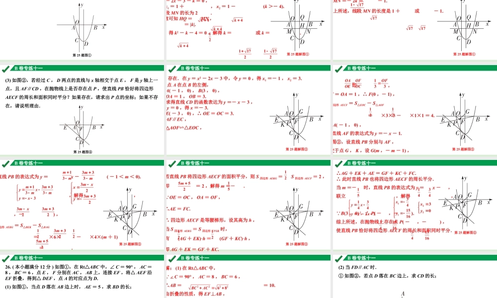 2024成都中考数学B卷专项强化训练11.B卷专练十一课件.pptx