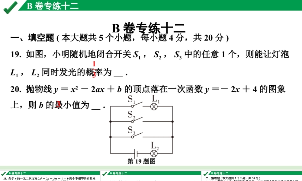 2024成都中考数学B卷专项强化训练12.B卷专练十二课件.pptx