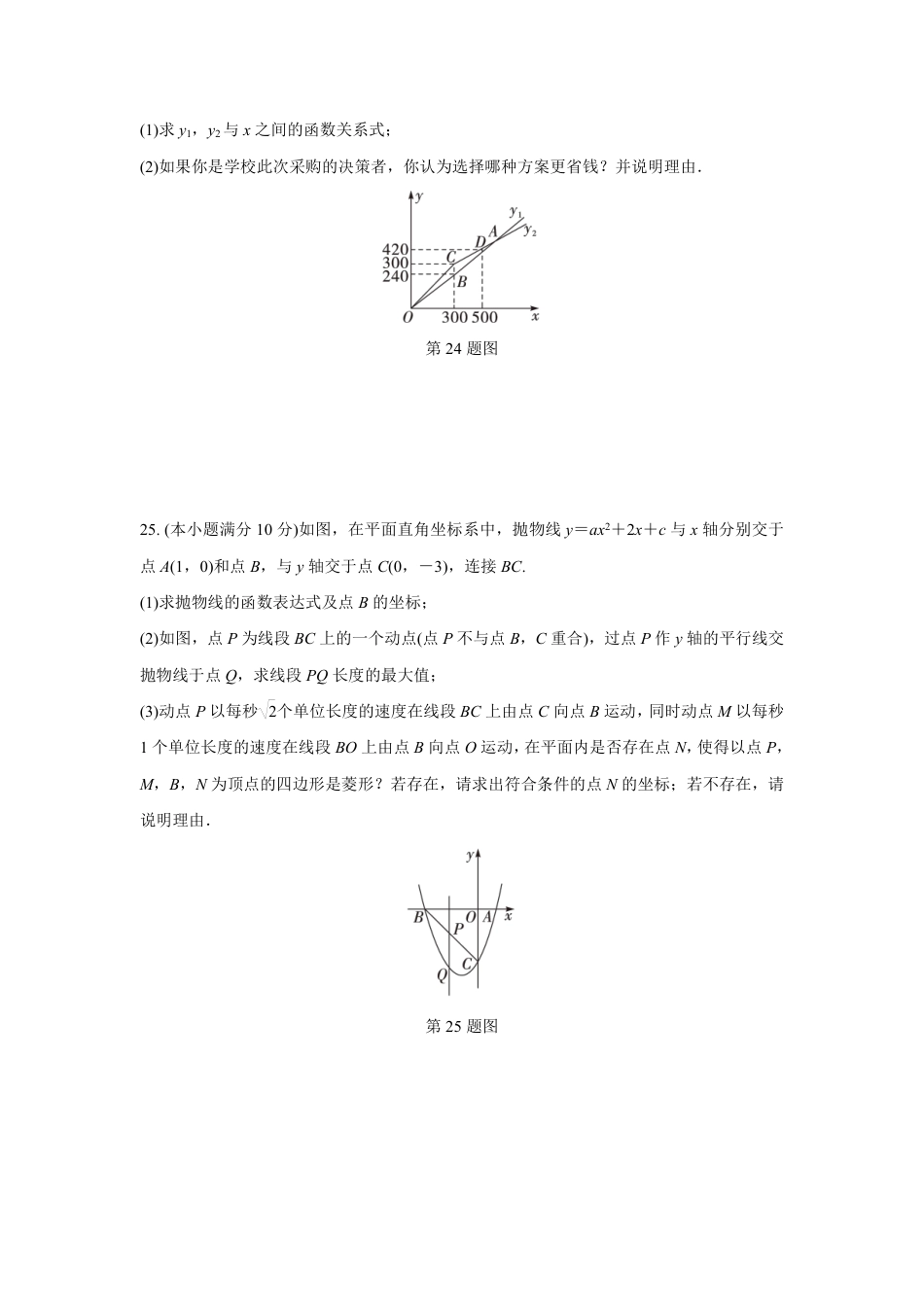 2024成都中考数学B卷专项强化训练九 (含答案).pdf_第2页