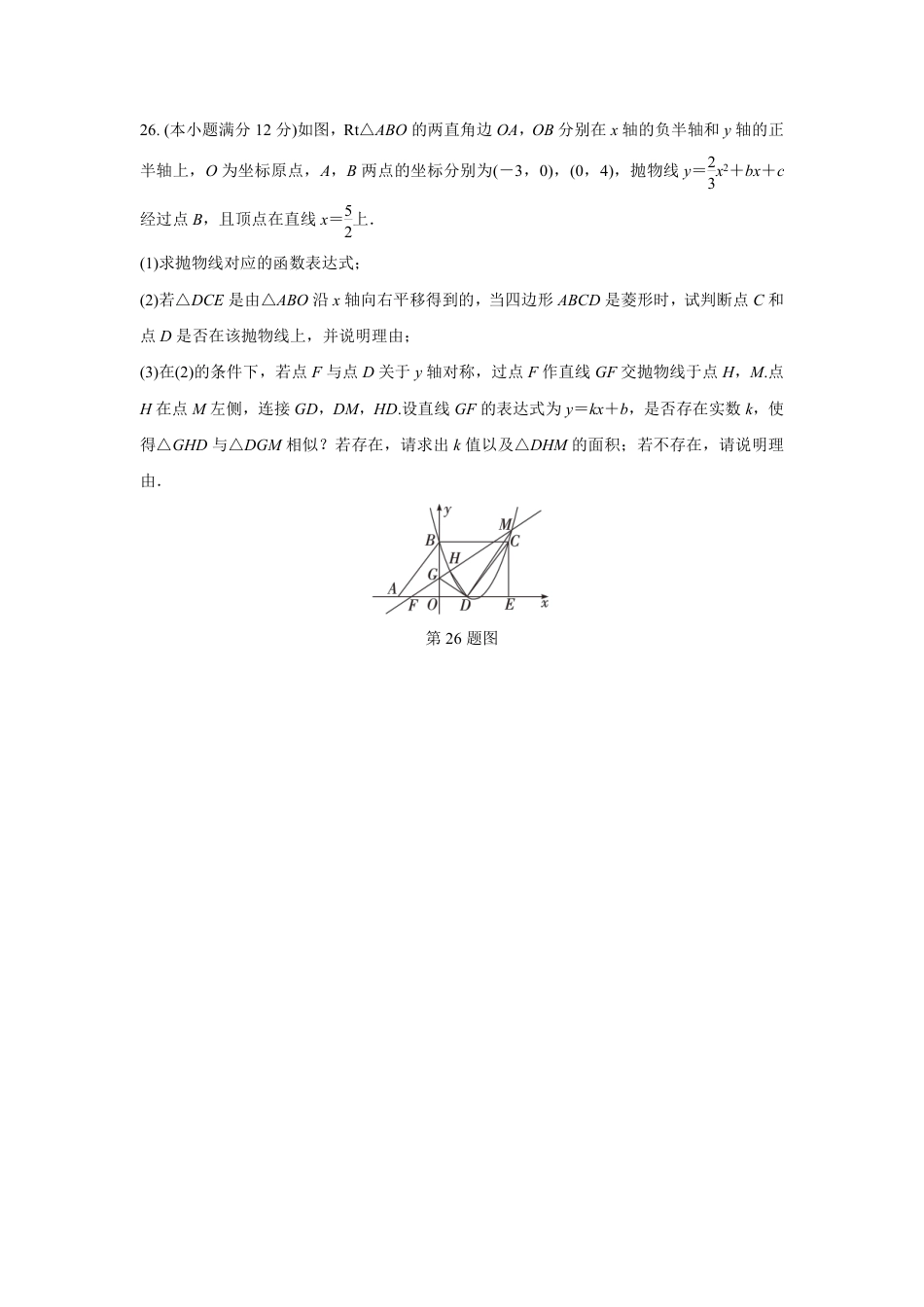 2024成都中考数学B卷专项强化训练十三 (含答案).pdf_第4页
