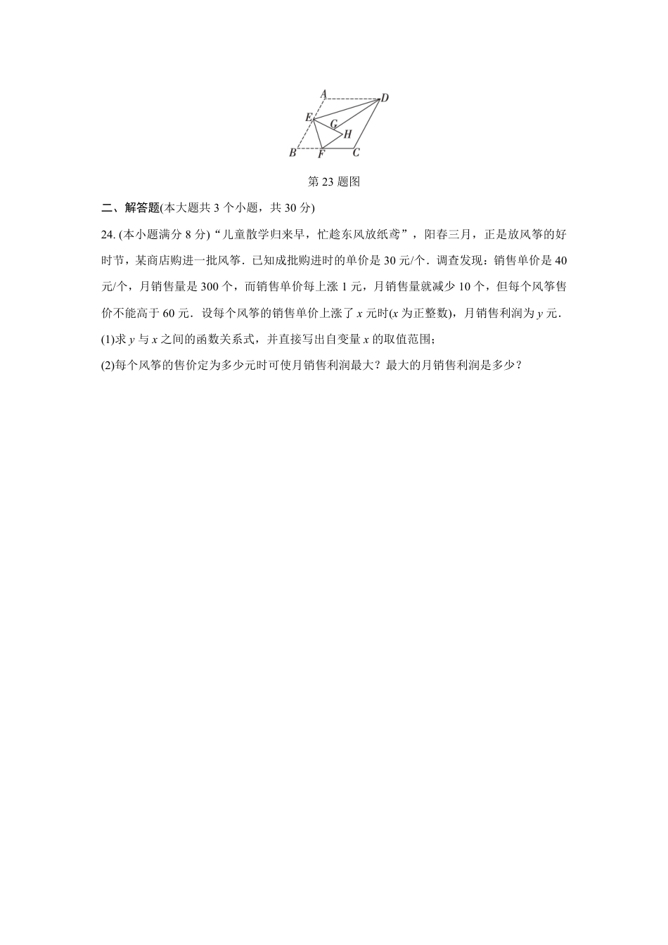 2024成都中考数学B卷专项强化训练十四 (含答案).pdf_第2页