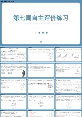 2024-2025学年度北师版九上数学-第七周自主评价练习【上课课件】.pptx