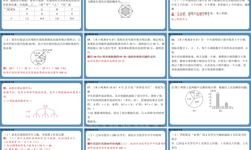 2024-2025学年度北师版九上数学-第五周自主评价练习【上课课件】.pptx