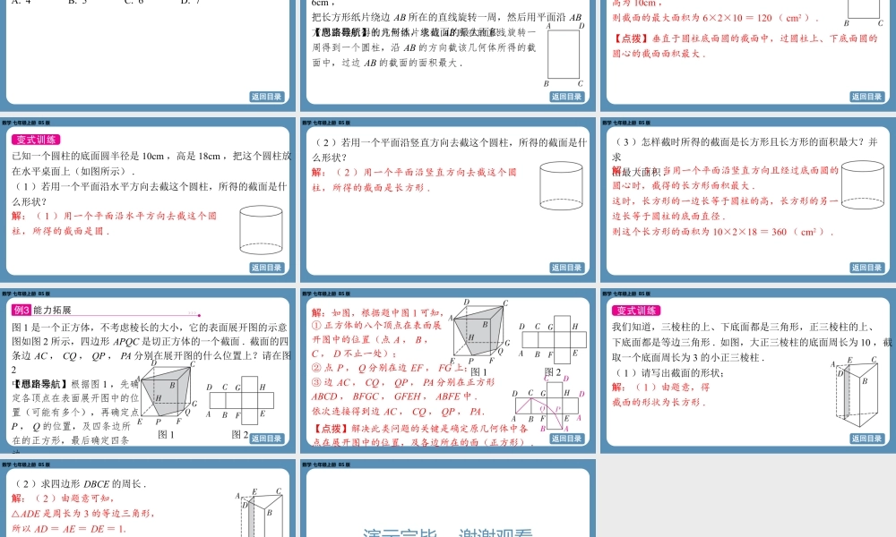 2024-2025学年度北师版七上数学1.2从立体图形到平面图形（第三课时）【课件】.pptx