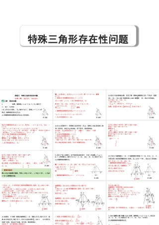 2024成都中考数学第一轮专题复习 特殊三角形存在性问题 教学课件.pptx