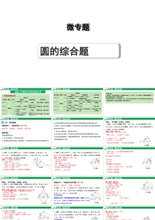 2024成都中考数学第一轮专题复习之第六章 微专题 圆的综合题 教学课件.pptx
