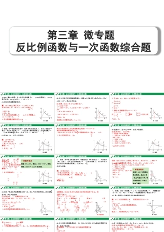 2024成都中考数学第一轮专题复习之第三章 微专题 反比例函数与一次函数综合题 练习课件.pptx