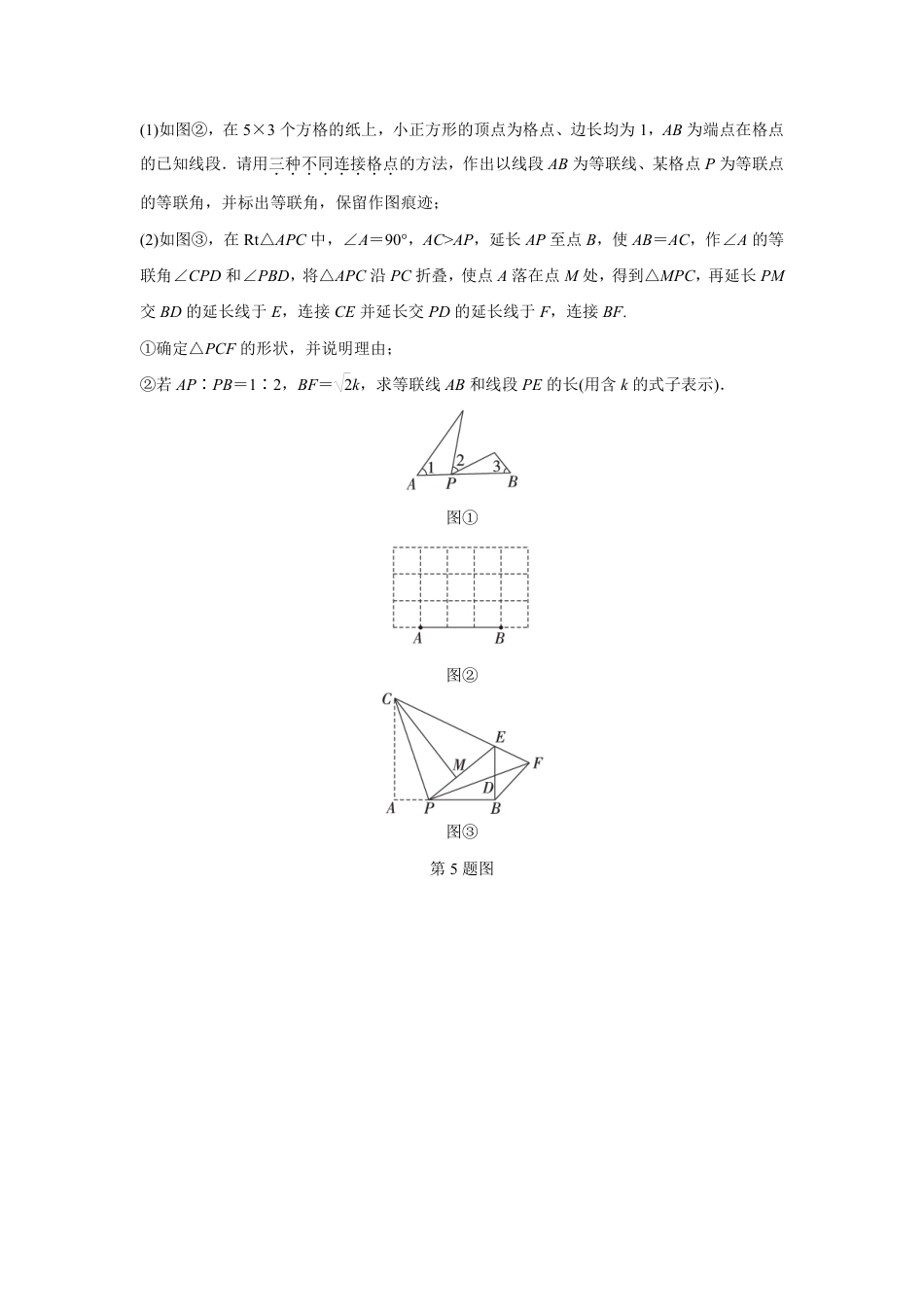 2024成都中考数学第一轮专题复习之一线三等角模型解决全等、相似问题 知识精练(含答案).pdf_第2页