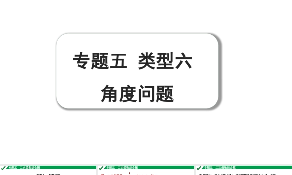 2024成都中考数学第一轮专题复习之专题五 类型六 角度问题 教学课件.pptx