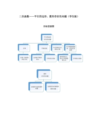 2024成都中考数学二轮复习专题 二次函数--平行四边形、菱形存在性问题专项训练（含答案）.pdf