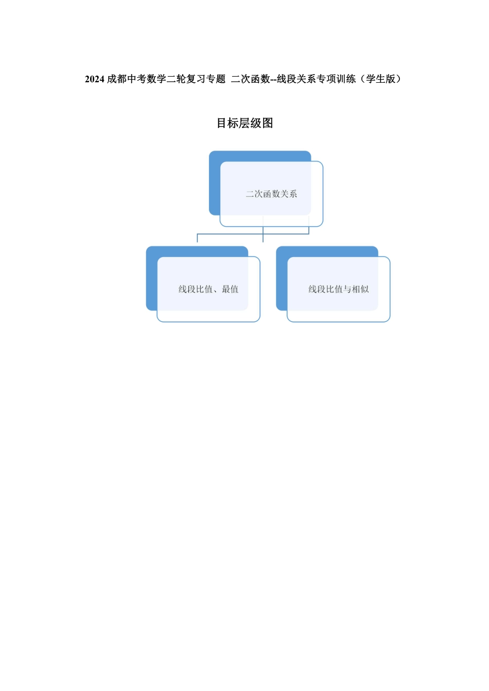 2024成都中考数学二轮复习专题 二次函数--线段关系专项训练（含答案）.pdf_第1页