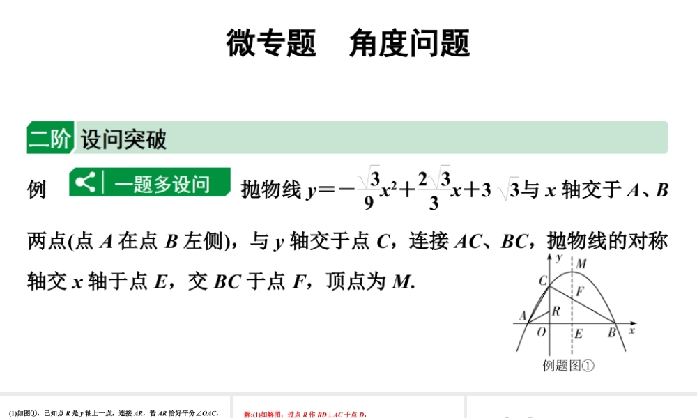 2024成都中考数学二轮重点专题研究 微专题 角度问题（课件）.pptx