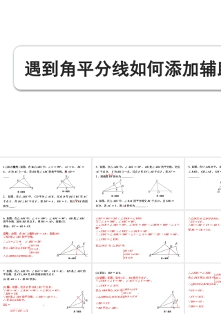 2024成都中考数学复习专题 遇到角平分线如何添加辅助线 练习课件.pptx