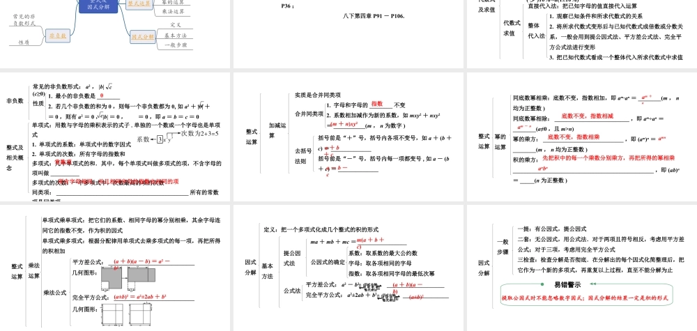 2024贵阳中考数学一轮贵阳中考考点研究 第2讲 整式及因式分解（课件）.pptx