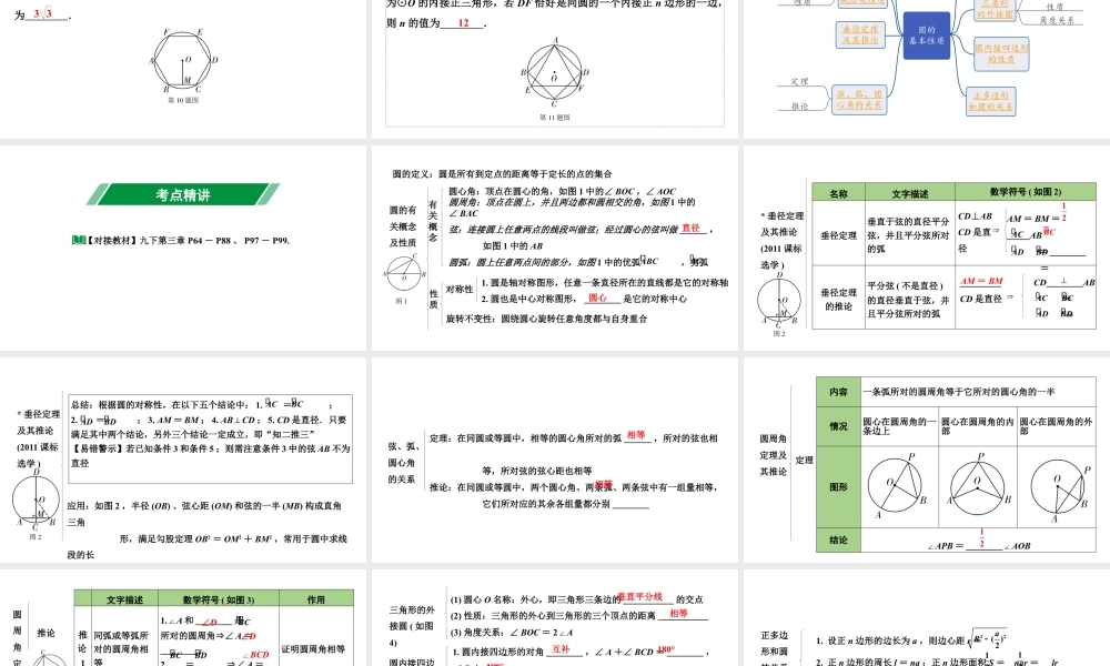 2024贵阳中考数学一轮贵阳中考考点研究 第25讲 圆的基本性质（课件）.pptx