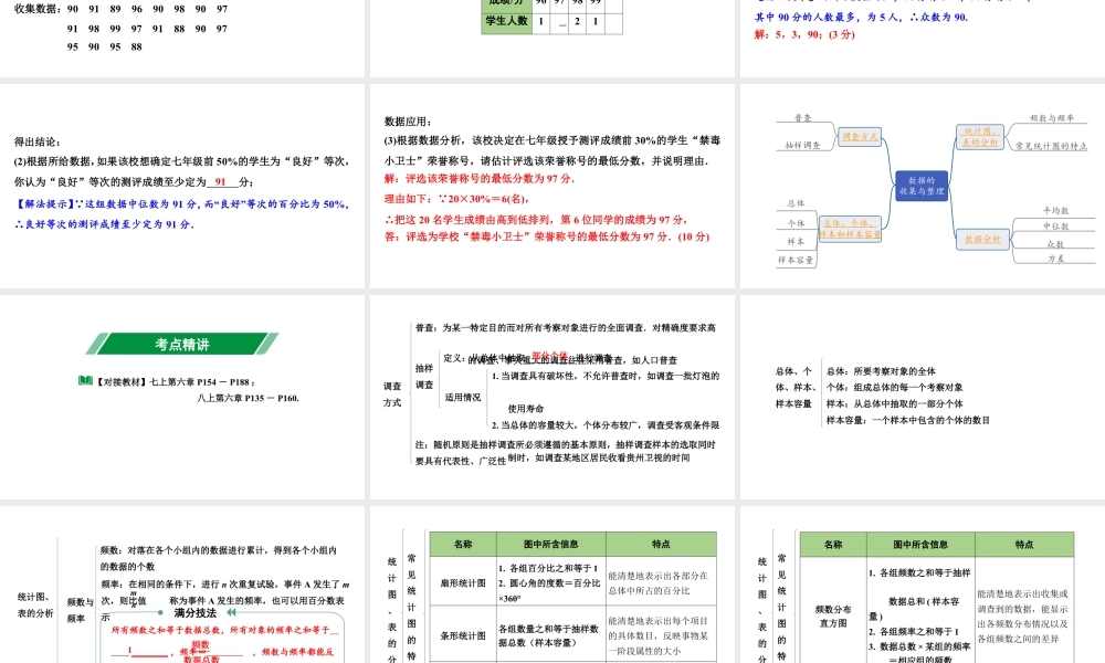 2024贵阳中考数学一轮贵阳中考考点研究 第31讲　统　计（课件）.pptx