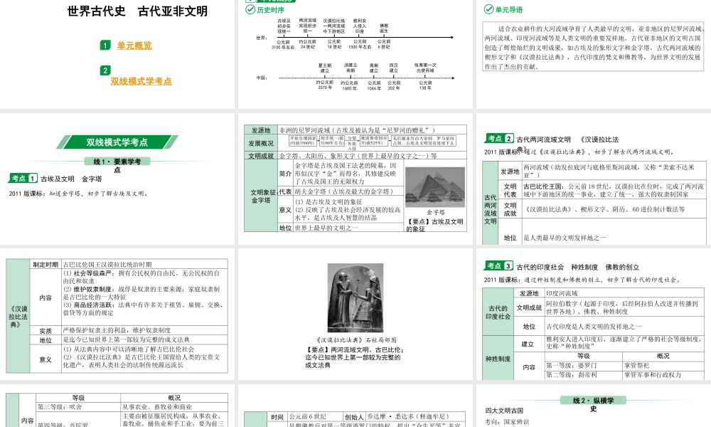 2024贵州中考历史二轮中考题型研究 世界古代史  古代亚非文明（课件）.pptx