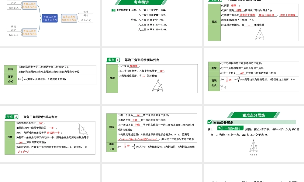 2024海南中考数学二轮重点专题研究 第17课时  等腰三角形与直角三角形（课件）.pptx