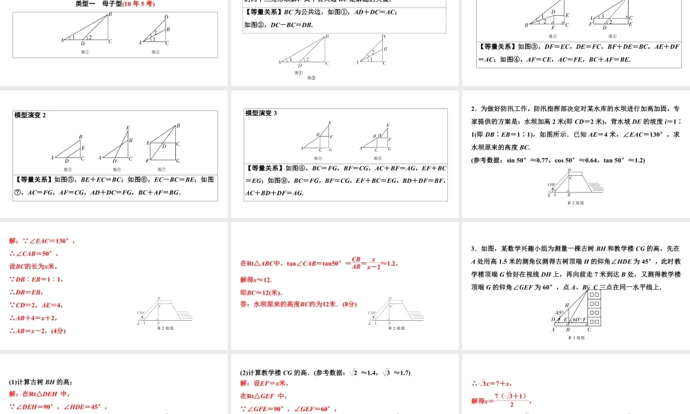 2024海南中考数学二轮重点专题研究 第19课时  解直角三角形及其应用（课件）.pptx