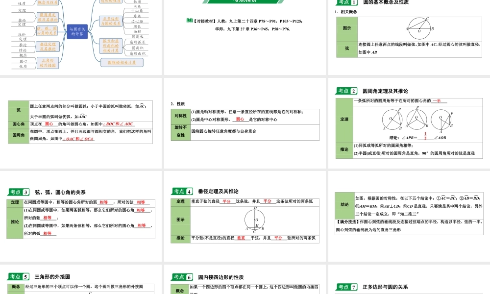 2024海南中考数学二轮重点专题研究 第25课时  与圆有关的计算（课件）.pptx