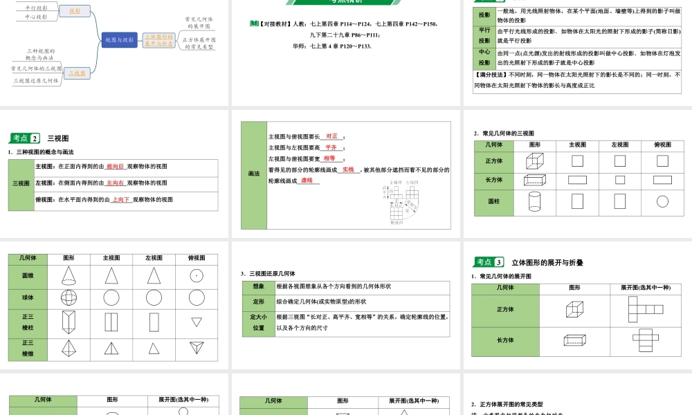 2024海南中考数学二轮重点专题研究 第28课时  视图与投影（课件）.pptx