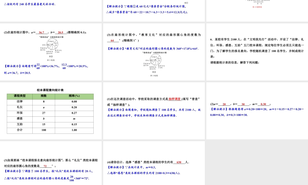 2024海南中考数学二轮重点专题研究 第30课时  数据的收集与整理（课件）.pptx