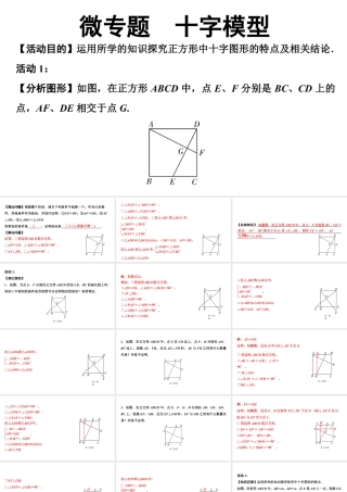 2024海南中考数学二轮重点专题研究 微专题  十字模型（课件）.pptx