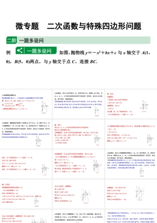 2024海南中考数学二轮重点专题研究 微专题 二次函数与特殊四边形问题（课件）.pptx