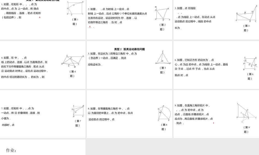 2024河南中考数学二轮复习微专题 动点的运动路径问题 课件.pptx