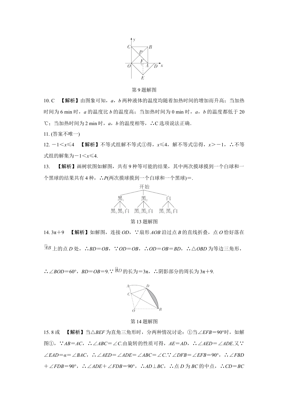 2024河南中考数学复习 1～15题选填题组特训一 (含答案).docx_第5页