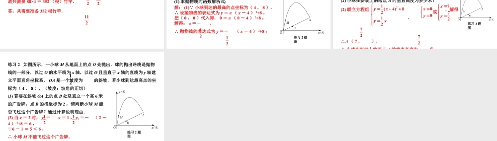 2024河南中考数学复习专题 抛物线型实际应用题 （课件）.pptx