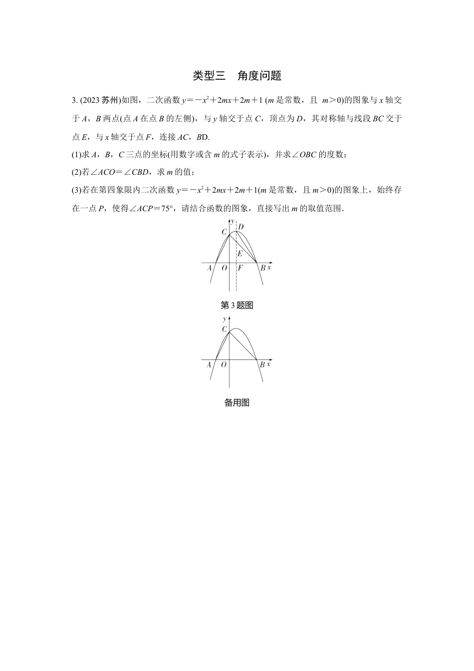 2024河南中考数学全国真题分类卷 第十一讲 二次函数与几何图形综合题(含答案).docx_第3页