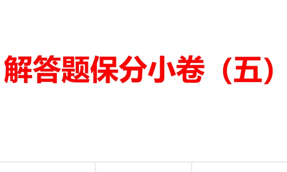 2024河南中考数学三轮冲刺复习专题 解答题保分小卷（五） 课件.pptx