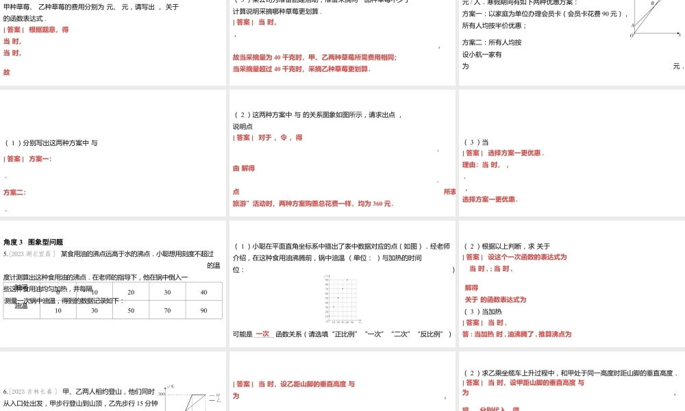 2024河南中考数学微专题复习 函数的实际应用 课件.pptx