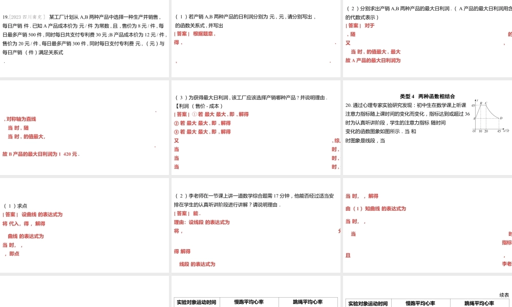 2024河南中考数学微专题复习 函数的实际应用 课件.pptx