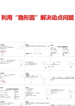 2024河南中考数学习微专题 利用“隐形圆”解决动点问题 课件.pptx