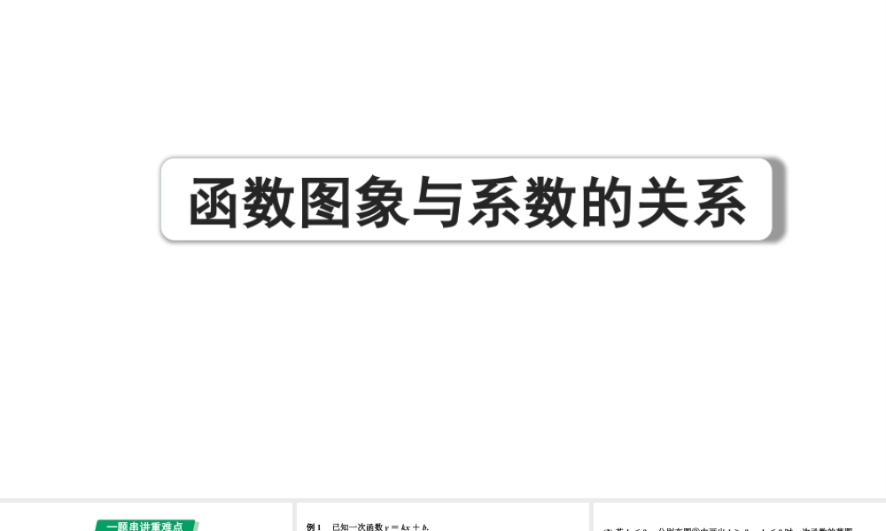 2024河南中考数学专题复 函数图象与系数的关系 课件.pptx