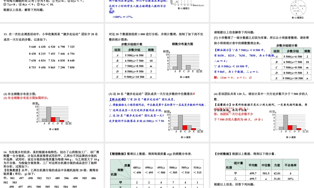 2024河南中考数学专题复习  统  计  课件.pptx