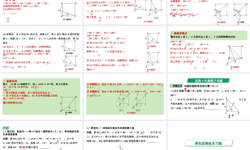 2024河南中考数学专题复习 中心对称与旋转 课件.pptx